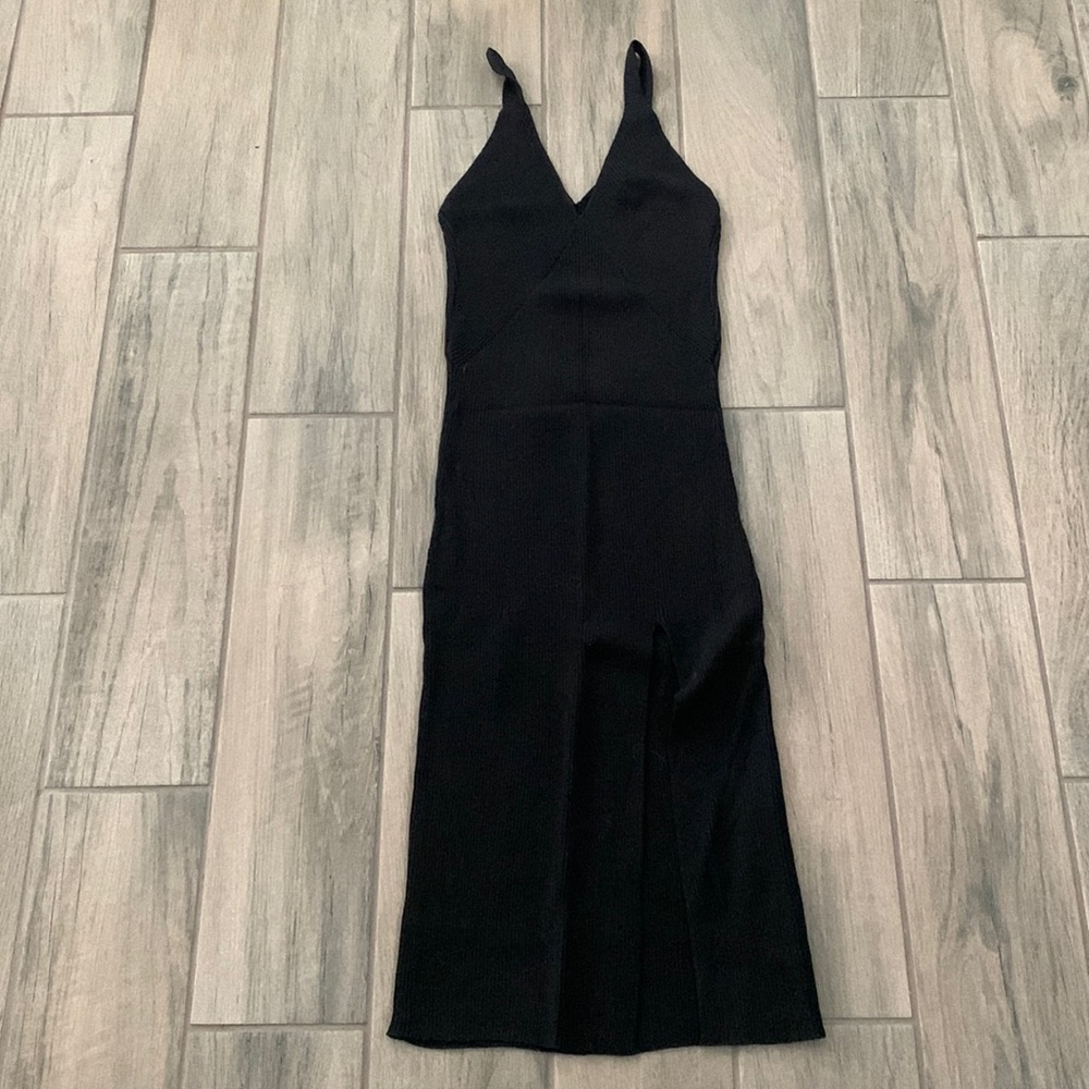MVN THE LABEL black ribbed dress